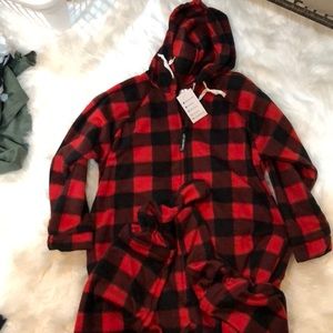 Forever Lazy cozy footed and hooded warm jumper